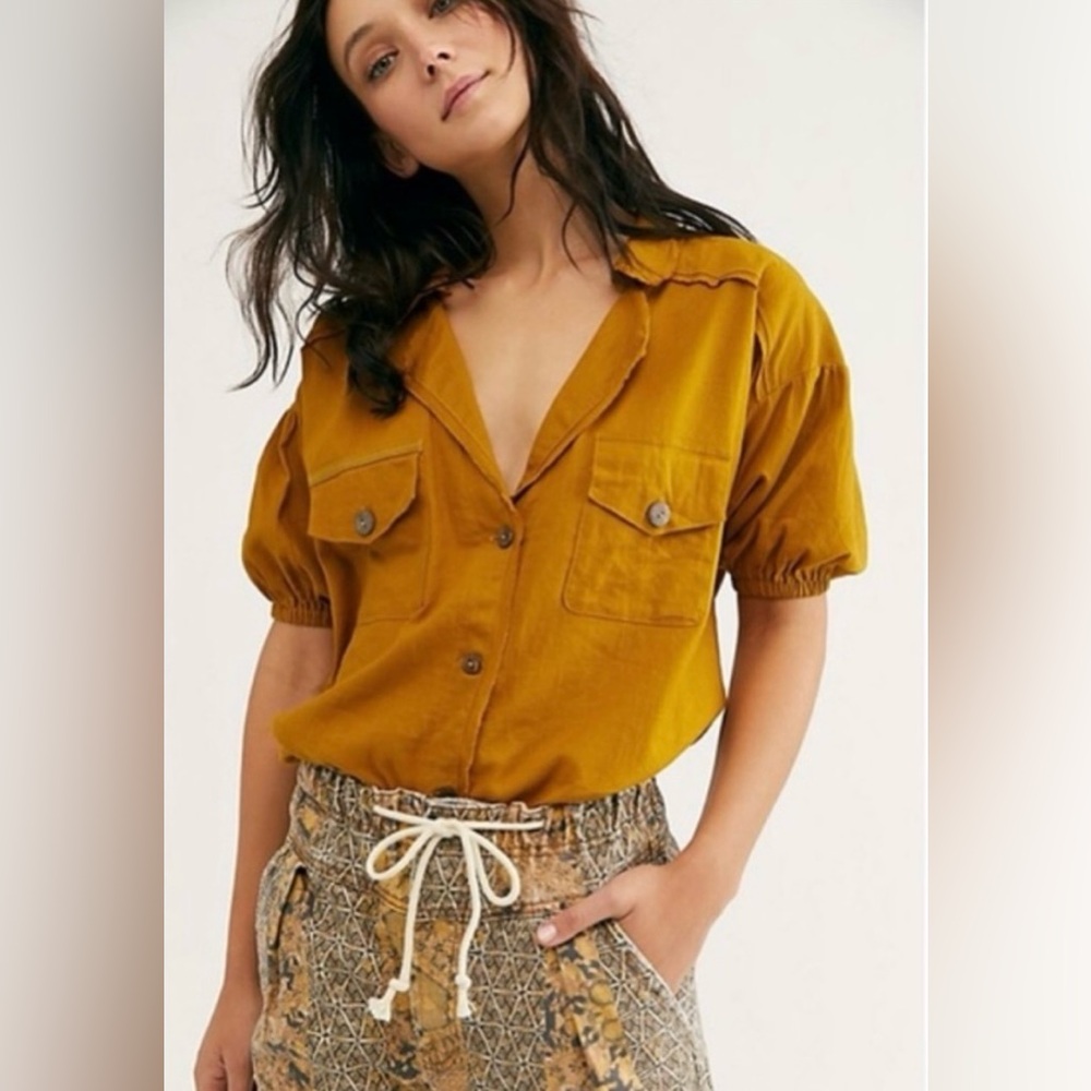 Free People Button-Down Women's Bodysuit